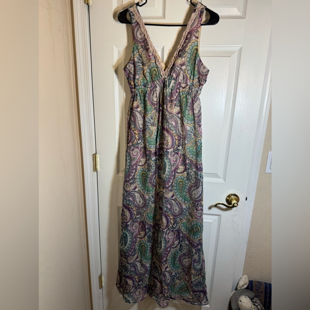 Eyelash couture Bohemian Prairie Flowy Country Core Dress Floral Womens Size L